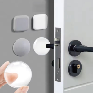 Penahan pintu silikon tidak jatuh, pelindung dinding kenop pintu berperekat kuat bumper pintu terpasang di dinding untuk furnitur - Product Image 1