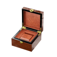 Boîte à montres en bois laqué rouge, boîte cadeau en bois pour ranger les montres et les accessoires, boîte à montres premium en bois