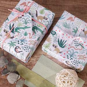 Papier de soie d'emballage de cadeau d'anniversaire coloré enduit jetable de haute qualité avec des conceptions amusantes pour des citations de papier brillant polices mignonnes - Product Image 6