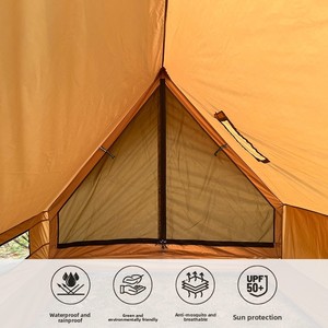 <span class=keywords><strong>Tenda</strong></span> <span class=keywords><strong>da</strong></span> <span class=keywords><strong>Campeggio</strong></span> e Spiaggia Stile Cottage Leggera a Doppio Strato BC con Apertura per Camino Impermeabile Zp061 in Poliestere Oxford - Product Image 4