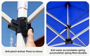 Tente de réception pliable 10x10 pieds avec structure en acier, résistante aux UV et imperméable, idéale pour salons professionnels, expositions et événements en extérieur - Product Image 5