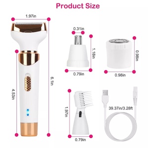 Nuevo Kit de Depilación Inalámbrico 4 en 1 para Mujer, Depiladora Corporal sin Dolor con Depiladora Facial y Nasal - Product Image 3
