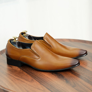 Chaussures habillées en cuir véritable pour hommes, à bout pointu, décontractées, souples, élégantes, plates, pour affaires et mode - Product Image 3