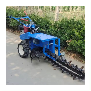 Double Chain Small Hand Trencher Orchard <b>Machine</b> <b>Walking</b> Excavating <b>Machine</b> - Product Image 6