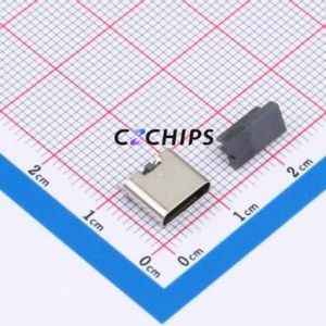 TYPE-C 6P LTH7.35 108 USB Connector SMD Connector ( Connector Type: Type-C )( Gender: Female )( Mounting Type: Vertical Mount ) - Product Image 1