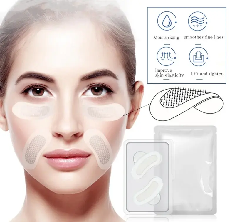 Anti-rugas remover olheiras microneedling olho patch acne agulha olho máscara nano microneedles olho patches