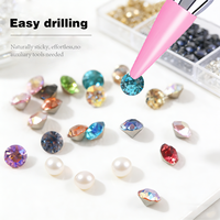 Lápiz de punta metálica para decoración de uñas con degradado de doble color azul y morado, herramienta de pegatinas tipo crayón, fácil de usar, para uso transfronterizo.