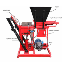 Machine portable manuelle de fabrication de blocs de pavé en terre cuite, multi-moules, pour blocs creux emboîtables, certifiée CE