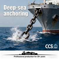 Chaîne d'ancre de bateau marine en acier au carbone peint noir forgé soudé pour la pêche en haute mer CM370/CM490/CM690