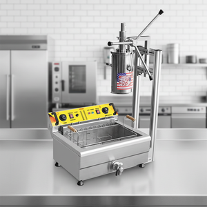 <span class=keywords><strong>Machine</strong></span> <span class=keywords><strong>à</strong></span> <span class=keywords><strong>churros</strong></span> manuelle en acier inoxydable, extrudeuse de pâte pour la production de <span class=keywords><strong>churros</strong></span> <span class=keywords><strong>à</strong></span> petite échelle - Product Image 1