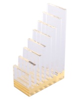 Support en acrylique transparent personnalisé, présentoir pour livres, support d'affichage en acrylique pour bibliothèque et bureau