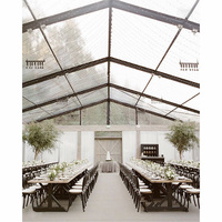 Tentes de mariage de luxe 20X40 en aluminium avec cadre en verre pour événements 500 personnes Tente en verre