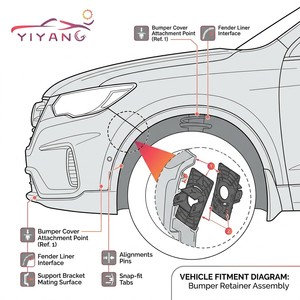 Support de capteur de stationnement avant en plastique ABS pour capteur PDC, côté droit, pour <span class=keywords><strong>Honda</strong></span> <span class=keywords><strong>HRV</strong></span> 2023-2025 - Product Image 5