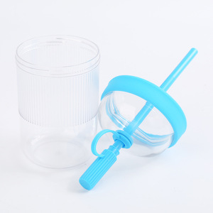 Nouvelle tasse à boisson transparente anti-fuite personnalisée de 540 ml pour jus de boba, sans BPA, réutilisable, en plastique, avec paille, pour les voyages - Product Image 2