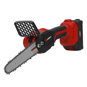 Lursky không chổi than có thể sạc lại pin điện Chain Saw 21V không dây điện Chainsaw 6 inch cho vườn làm việc