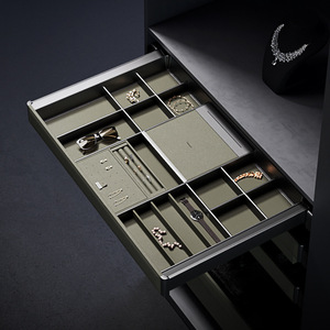 Jewelry Box Storage Drawer With Compartment Organizers For Watches Necklaces Rings And Sunglasses - Product Image 1