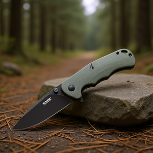 Vevor Folding Pocket Knife D2 Steel Blade G10 Handle 3.5 In Outdoor <b>Camping</b> Tool - Product Image 2