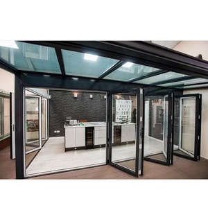 Best Seller Nice <strong>View</strong> Glass Bi-Fold <strong>Doors</strong> Aluminum Balcony <strong>Door</strong> Heavy Duty Exterior Accordion <strong>Doors</strong> - Product Image 4