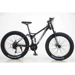 Bicicleta de Nieve con Cuadro de Acero, Fat Bike de 24/26 Pulgadas, 21 Velocidades, Frenos de Disco, Suspensión Completa, Neumáticos de <span class=keywords><strong>4</strong></span>.0'', Bicicleta para Adultos para Montañ<span class=keywords><strong>a</strong></span>/Playa, Uso como ATV - Product Image 1