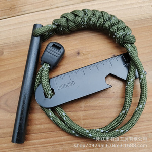 Allume-feu en bâton de magnésium 8x80mm, outil de survie en plein air avec règle et cordon pour utilisation en milieu sauvage - Product Image 2