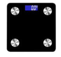 BALACI EB8204 Balance connectée Bluetooth 180 kg 4 électrodes en verre trempé ABS pour la mesure de la graisse corporelle et de l'eau, pour la maison et la salle de bain