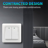 Interruptores de Pared de 1 Vía, 3 Vías y 4 Vías, Estándar Británico Retro, IP44, Material de PC, Venta Directa de Fabricantes Chinos