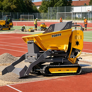 Mini-dumper certifié CE pour les chantiers de construction étroits sur le marché européen, TOROS, petit dumper sur chenilles - Product Image 1