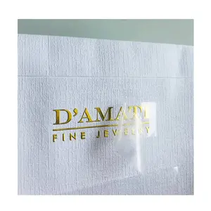 Waterproof Luxury UV DTF Decals Labels Custom 3D Metal Gold Silver Foil Logo Transfer Label Stickers for Packing