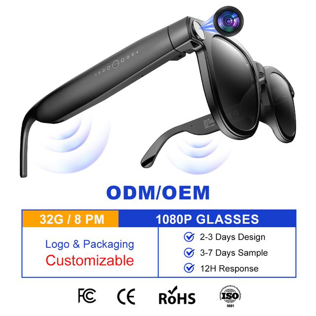 The New Listing Camera Smart Glasses Sunglasses Wireless Audio Headphone Earphone for Call & Music Smart Wearable Headset