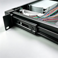 Boîtier terminal fibre optique 1U 24 ports SC Duplex avec tiroir extractible, panneau double amovible, haute densité, robuste, pour montage en rack ODF