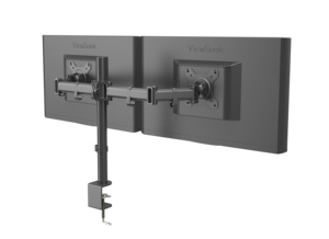 <span class=keywords><strong>Bras</strong></span> de moniteur double V-mount entièrement réglable en aluminium pour bureau, écrans de 27 pouces, inclinaison à 90 degrés, rotation à 360 degrés, VESA 75/100 - Product Image 4