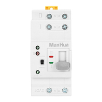 Manhua MES1-63NS/2P Din Rail Uninterrupted Power ATS Dual Power Automatic 63A Transfer Switch Tipe PC Saklar Rumah Tangga Din Rail