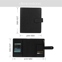 Hongbo Best-seller A5 cahier/Journal/planificateur 8 couleurs souple en cuir véritable lié magnétique feuilles mobiles spirale organisateur Pages