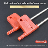 Perangkat Perkakas Tukang Mesin CNC Profesional Kunci Pas Baja Keras Torx T7 T8 T10 T15 T20 Obeng Hex 1/4"