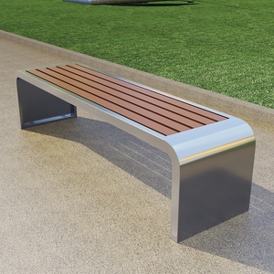 <span class=keywords><strong>Banc</strong></span> de loisirs en acier inoxydable anticorrosion pour parc moderne, chaise de cour communautaire extérieure pour centre commercial en métal, plastique <span class=keywords><strong>et</strong></span> <span class=keywords><strong>bois</strong></span>. - Product Image 3