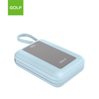 Paquete de energía portátil personalizado Cargador móvil de litio al por mayor LCD Carga rápida PD 20W Banco de energía Delgado 20000mAh con cable