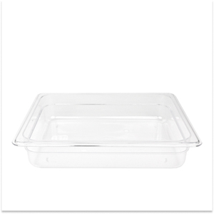 GN Container 1/3 100MM Clear Without Lid Professional <b>Plastic</b> GN Pan Dishwasher Safe For Buffet Service - Product Image 1