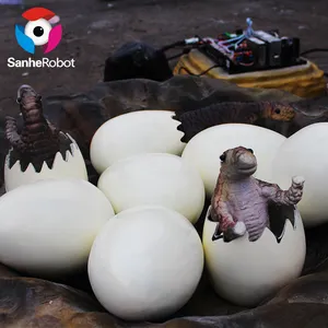 실물 크기 전시 매력적인 애니마트로닉스 부화 공룡 kinder 계란