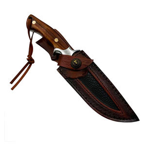 高品质手工大马士革钢固定刀片刀木柄户外生存口袋礼品来样定做野营实用刀 - Product Image 5