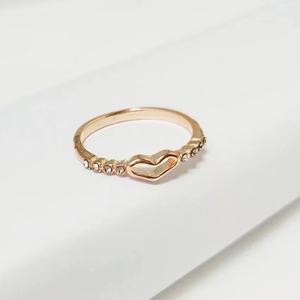 แหวนหมั้นสวยหรู แหวนแต่งงานสัญญา แหวนคริสตัลเพทายรูปหัวใจสำหรับผู้หญิง - Product Image 2