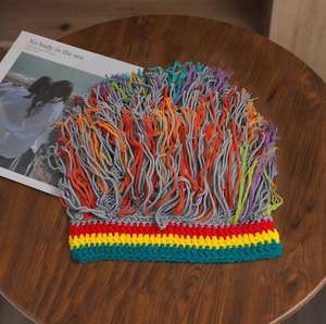 <span class=keywords><strong>Bonnet</strong></span> en tricot personnalisé <span class=keywords><strong>pour</strong></span> hommes avec cheveux Garçons <span class=keywords><strong>Bonnet</strong></span> d'hiver tricoté à la main amusant <span class=keywords><strong>Bonnet</strong></span> Rasta avec <span class=keywords><strong>dreadlocks</strong></span> - Product Image 3