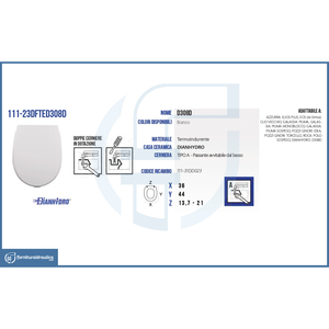 Siège de toilette thermoformé à double charnière D308, à dégagement rapide, fermeture douce, bidets électroniques carrés pour usage domestique en salle de bain, en PP/plastique - Product Image 2