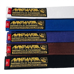 Cinturón de Jiu Jitsu de Alta Calidad, Cinturón de Artes Marciales de Algodón, Logotipo Personalizado, Fabricante Mayorista para Academias y Equipos - Product Image 1