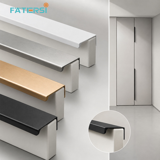 2026 New FATERSI Wholesales Competitive Aluminium Plastic Pull Furniture Handles and Knobs for Kitchen