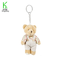 Porte-clés en tissu Floral, 30 pièces, 1 paire, 11cm, Teddy Bear, lapin, lapin, poupée, pendentif ours, Couple, peluche, porte-clés, amoureux, cadeau pour amis