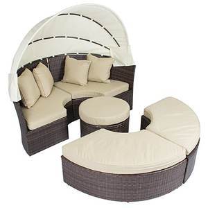 <strong>Outdoor</strong> Patio Rattan Wicker Round Sun <strong>Daybed</strong> <strong>with</strong> <strong>Canopy</strong> - Product Image 3