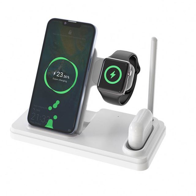 Foldable 4 in 1 Wireless Charging Stand with Adjustable Viewing Angle