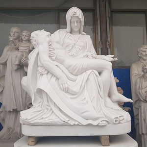 <span class=keywords><strong>Statue</strong></span> della Pietà in Marmo Naturale Intagliate a Mano Personalizzate, <span class=keywords><strong>Statue</strong></span> Religiose a Grandezza Naturale - Product Image 2