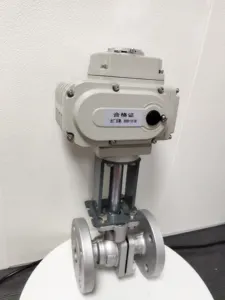 High Quality High Temperature Stainless Steel PEEK Seat Steam Ball Valve Electronic Operated Motorised Actuator