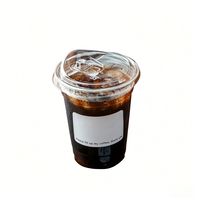 Gobelet en plastique jetable personnalisé, épais, avec couvercle, haute perméabilité, conception à paroi simple, pour servir des boissons froides aux animaux domestiques, pour le thé au lait